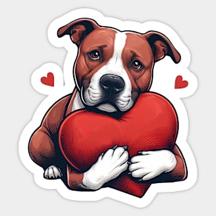 Pitbull Valentine's Day Gifts Sticker